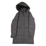 MORGAN Womens Puffer Coat Grey Wool Hooded S