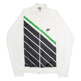 NIKE Mens Track Jacket White Striped M