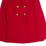 JUICY COUTURE Womens Overcoat Coat Red Wool M