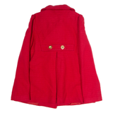 JUICY COUTURE Womens Overcoat Coat Red Wool M