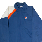 REEBOK Mens Track Jacket Blue Colourblock S