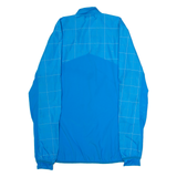 ADIDAS Mens Rain Jacket Blue Check M
