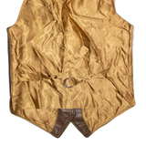 GAVIN BROWN Womens Blazer Waistcoat Brown Leather UK 10