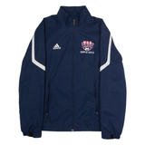 ADIDAS USA Deaf Sports Federation Mens Windbreaker Jacket Blue USA M