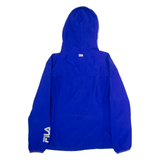 FILA Womens Pullover Jacket Blue Hooded L