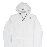 HELLY HANSEN Womens Rain Coat Grey Hooded XS