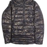 THE NORTH FACE Womens Puffer Coat Black Nylon Hooded Polka Dot M