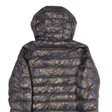 THE NORTH FACE Womens Puffer Coat Black Nylon Hooded Polka Dot M