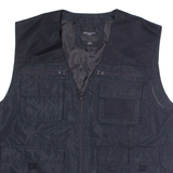 BRAVE SOUL Mens Workwear Gilet Black L