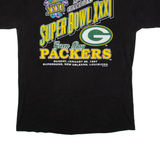 COTTON WISE Green Bay Packers 1997 Super Bowl Mens T-Shirt Black 90s USA L