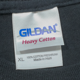 GILDAN Mens Band T-Shirt Black XL