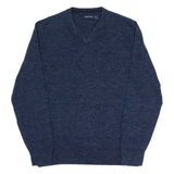 NAUTICA Mens Jumper Blue V-Neck Tight Knit L