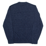 NAUTICA Mens Jumper Blue V-Neck Tight Knit L