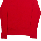 LACOSTE Womens Jumper Red High Neck Tight Knit UK 10