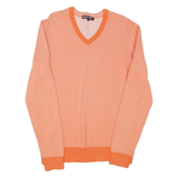 MICHAEL KORS Mens Jumper Orange Tight Knit M