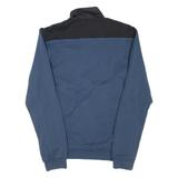 ADIDAS Mens Jumper Blue 1/2 Zip Tight Knit XS