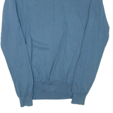 LYLE & SCOTT Mens Jumper Blue V-Neck Tight Knit M