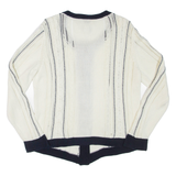 TALBOTS Womens Cardigan Cream Tight Knit L