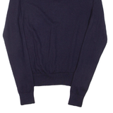 POLO RALPH LAUREN Mens Jumper Blue Tight Knit Wool L