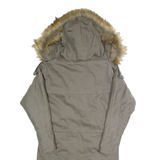 WHISTLES Womens Parka Coat Green Hooded S