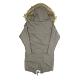 WHISTLES Womens Parka Coat Green Hooded S
