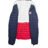 SUPERDRY Mens Puffer Coat Red USA Hooded XS