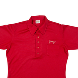 KING LOUIE Womens Polo Shirt Red 90s M