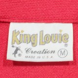 KING LOUIE Womens Polo Shirt Red 90s M