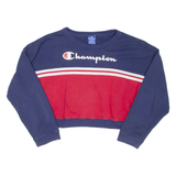 CHAMPION Cropped Womens Sweatshirt Blue M