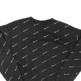 CHAMPION All Over Print Womens Sweatshirt Black M