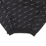 CHAMPION All Over Print Womens Sweatshirt Black M