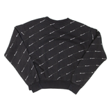 CHAMPION All Over Print Womens Sweatshirt Black M