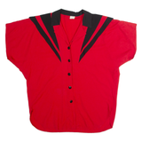 Womens Blouse Red V-Neck XL