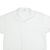 Womens Blouse White V-Neck L