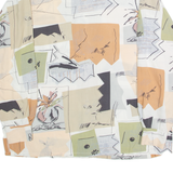 CV Womens Printed Blouse Beige Collared Long Sleeve Floral XL