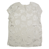 Womens Printed Top Grey Sleeveless Floral L
