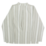 HAMMER Womens Printed Blouse Grey Long Sleeve Striped L