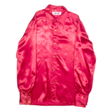 HARRY KIRG Womens Shirt Red Collared Long Sleeve L