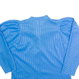 BARRY ARTIST Womens Printed Blouse Blue Long Sleeve Striped L