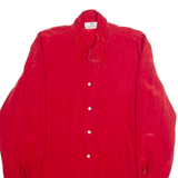 VALENTINE Womens Shirt Red Collared Long Sleeve XL