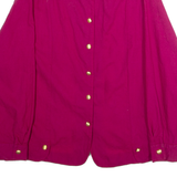 MARIETTE Womens Shirt Purple Collared Long Sleeve L