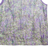 Womens Printed Top Purple Sleeveless Crazy Pattern L