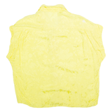 Womens Top Yellow V-Neck Sleeveless Viscose Floral M