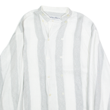 CHARLES VILLIERS Womens Printed Shirt White Long Sleeve Striped XL