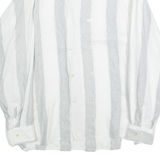 CHARLES VILLIERS Womens Printed Shirt White Long Sleeve Striped XL