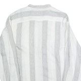 CHARLES VILLIERS Womens Printed Shirt White Long Sleeve Striped XL