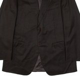 CANALI Mens Blazer Jacket Brown Knit Wool XL