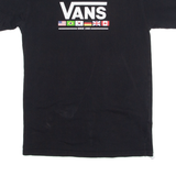 VANS Mens T-Shirt Black Crew Neck S
