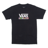 VANS Mens T-Shirt Black Crew Neck S