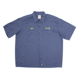 DICKIES Mike 252-Q Mens Worker Shirt Blue 2XL